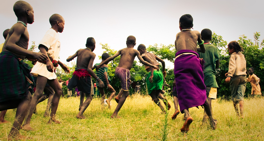 kids playing soccer