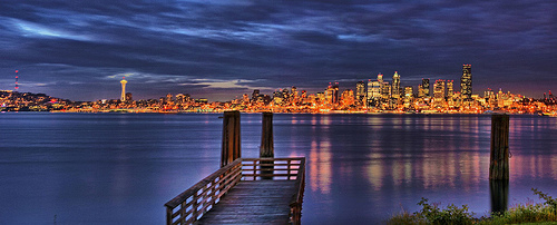 seattle at night