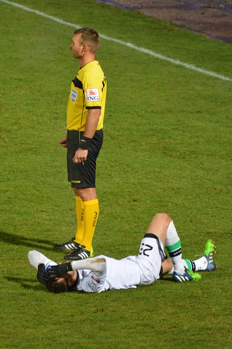 ref standing football