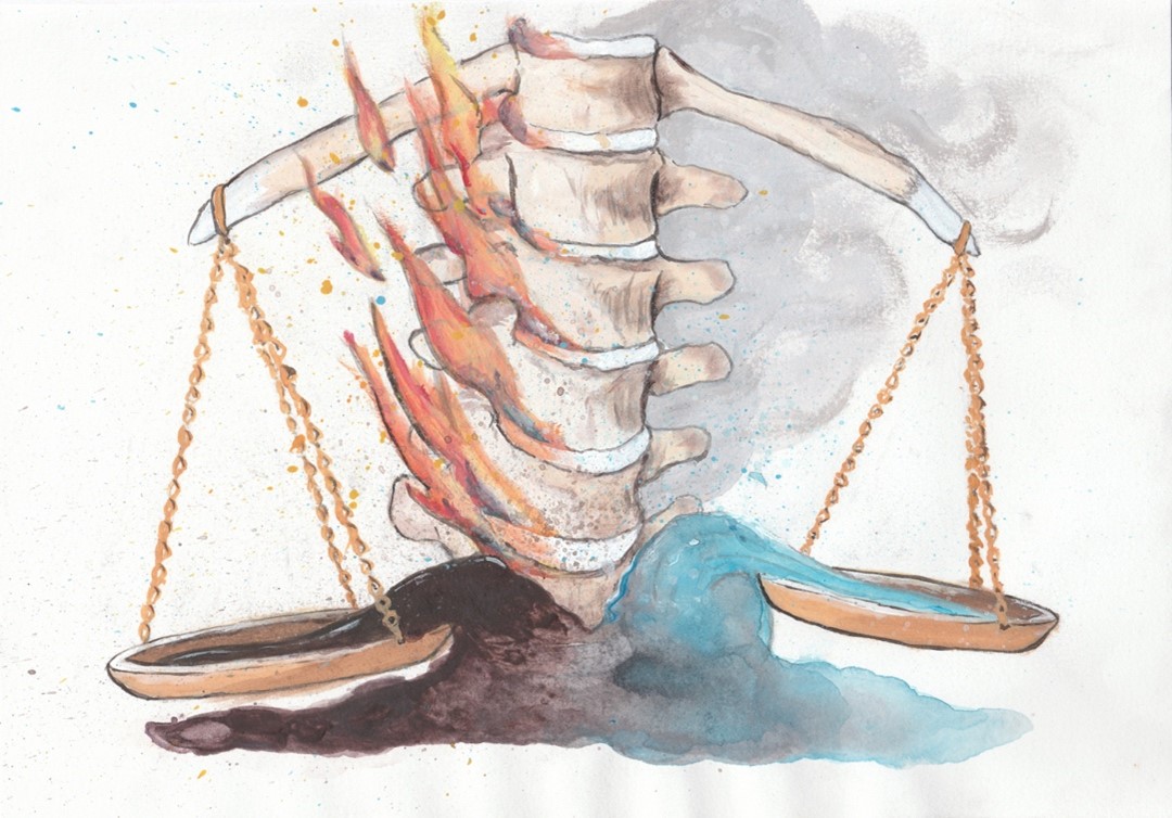 Burning lumbar spine